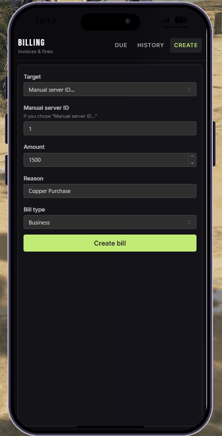Billing for LB Phone & Tablet