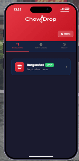 Chow Drop Food Delivery